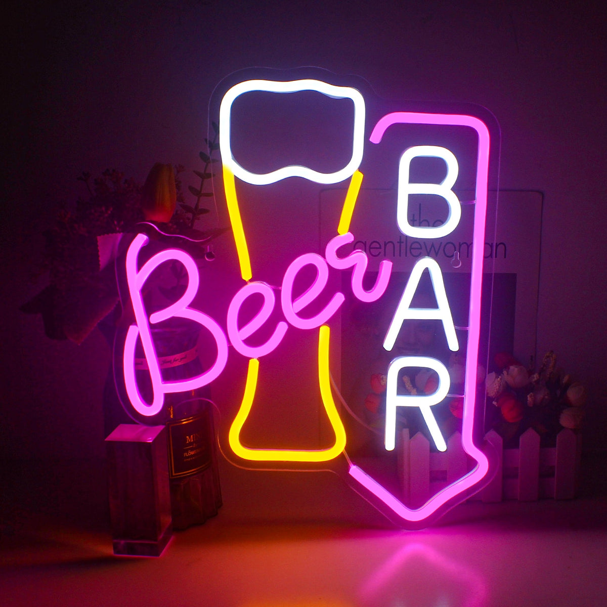 Bright Blue Full Beer factory LED Light Sign Decoration