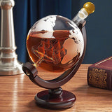 Creative Globe Decanter Set With Lead-free Carafe Exquisite Wood-stand