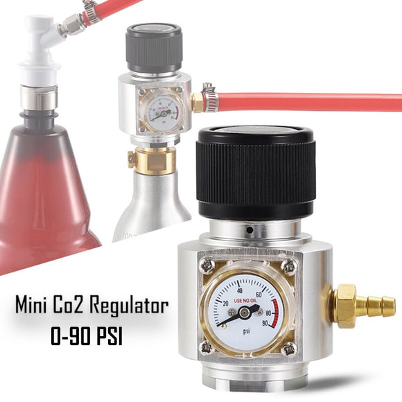 Mini Co2 Gas Regulator,0-90psi Preminum Co2 Pressure Reducing Valve