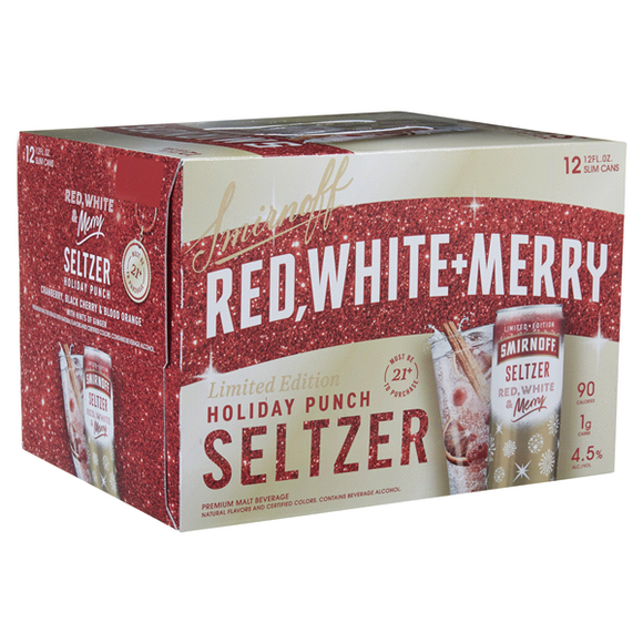 Smirnoff - Seltzer Red White and Merry 12PK CANS