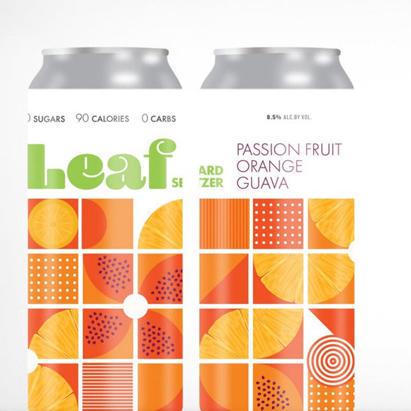 Leaf Seltzer - Passionfruit Orange Guava 4PK CANS