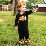 Baby Girls Black & Orange Boo Halloween