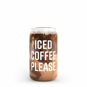 16 oz Beer Can Glass | Iced Coffee Please