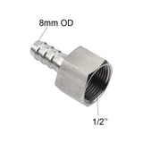 8mm 13mm Hose Barb Tail 1/2" 3/4'' Npt Female Thread Connector Joint