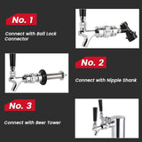 Adjustable Flow Control Faucet, U.s Style Draft Beer Faucet With Flow