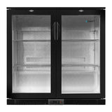 Devanti Bar Fridge 2 Glass Door Commercial Display Freeer Drink