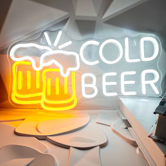 Cold Beer Neon Sign Bar Restaurant Store Wall Decor Neon Light Custom