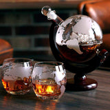 Creative Globe Decanter Set With Lead-free Carafe Exquisite Wood-stand