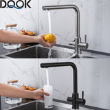 Dqok Drinking Filtered Water Kitchen Faucet Purification Tap Dual