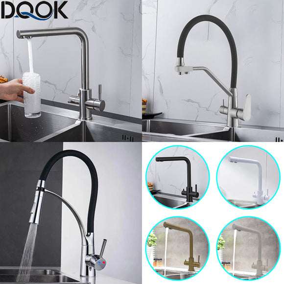 Dqok Drinking Filtered Water Kitchen Faucet Purification Tap Dual