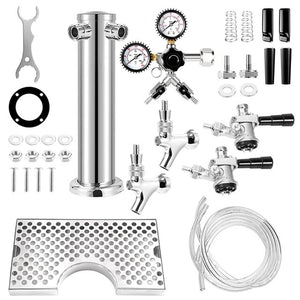 Dual-faucet Beer Tower,craft Beer Column Kit With Tap,co2