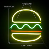 Neon Light Wall Decoration | Neon Restaurant Decoration | Hamburger