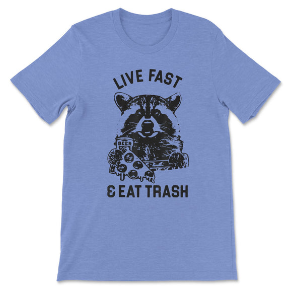 Live Fast & Eat Trash Beer Pizza Possum Tee