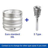 Stainless Steel 304 30l Beer Keg Craft Multifunction Brewing Tank Eu