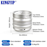 Stainless Steel 304 30l Beer Keg Craft Multifunction Brewing Tank Eu