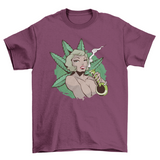 Woman smoking bong t-shirt