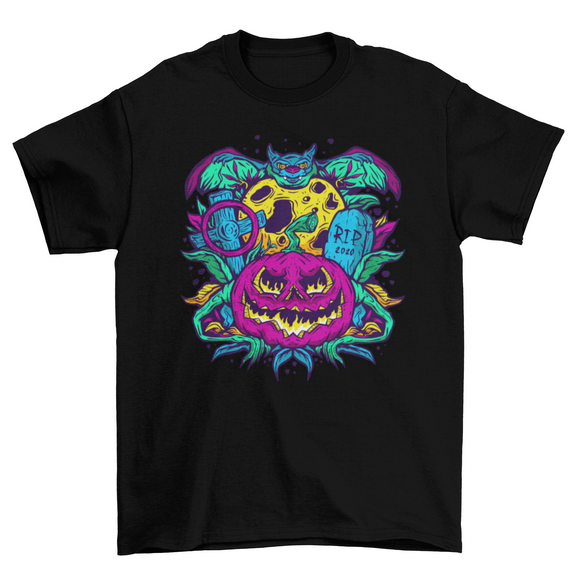 Psychedelic halloween t-shirt