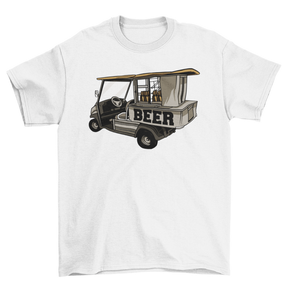Golf cart beer t-shirt