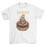 Pumpkin deadlift halloween t-shirt