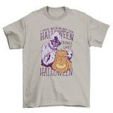 Ghost and pumpkin halloween t-shirt