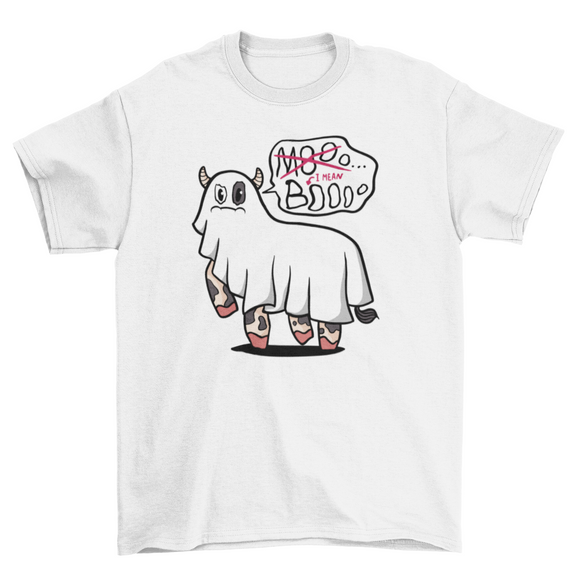 Ghost cow funny halloween t-shirt
