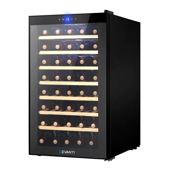 Devanti Wine Cooler Compressor Fridge Chiller Storage Cellar 51 Bottle