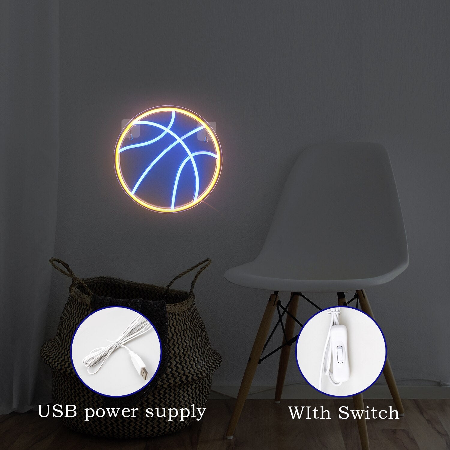 neon white basketball