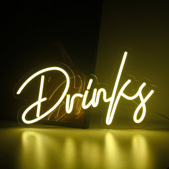 Neon Signs Bar Room | Drink Neon Light Sign | Bar Decor Neon Signs |