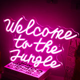 Welcome Jungle Come | Welcome Jungle Neon Sign | Welcome Home Jungle -