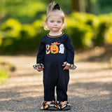 Baby Girls Black & Orange Boo Halloween