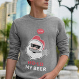 Mens Ho Ho Ho Santa Beer Crewneck Sweatshirt