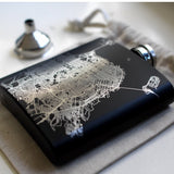 Estes Park - Colorado Map Hip Flask in Matte Black
