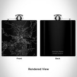 Estes Park - Colorado Map Hip Flask in Matte Black
