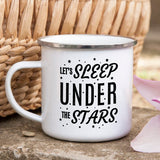 Camping Mug Enamel Mug Campfire Mug Let's Sleep