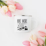 Hiking Gift for Hiker Enamel Mug Wanderlust