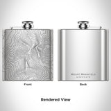 Mount Mansfield - Vermont Engraved Topographic Map Hip Flask