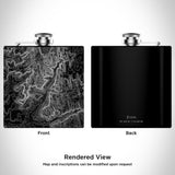 Zion National Park - Utah Map Hip Flask in Matte