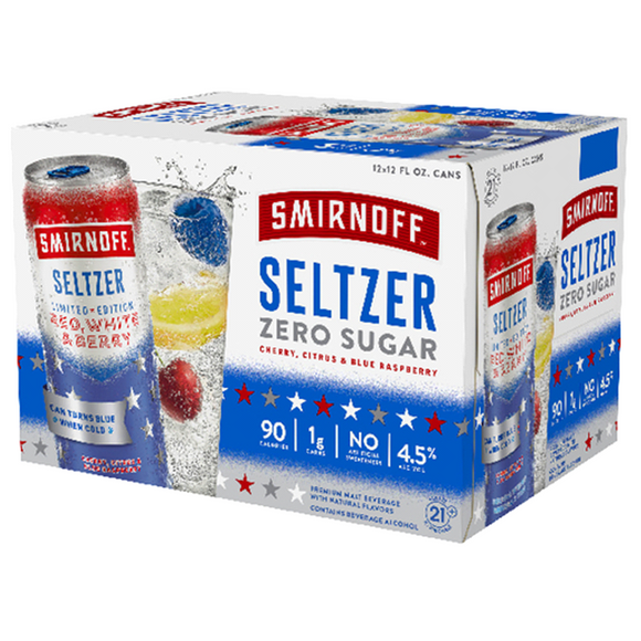 Smirnoff Seltzer - Red, White, & Berry 12PK CANS - uptownbeverage
