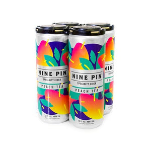 Nine Pin Cider - Peach Tea 4PK CANS - uptownbeverage