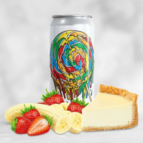Froth Brewing - Strawberry/Banana/Cheesecake Liquid Lollipop 4PK CANS