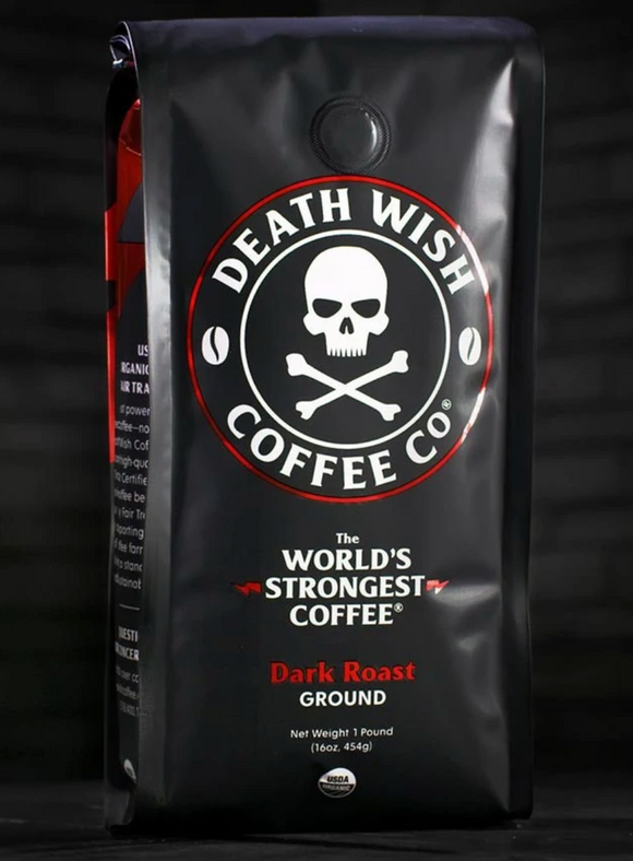Death Wish Coffee - Dark Roast Ground One Pound