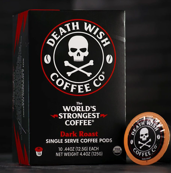 Death Wish Coffee - Dark Roast Single Serve Coffee Pods