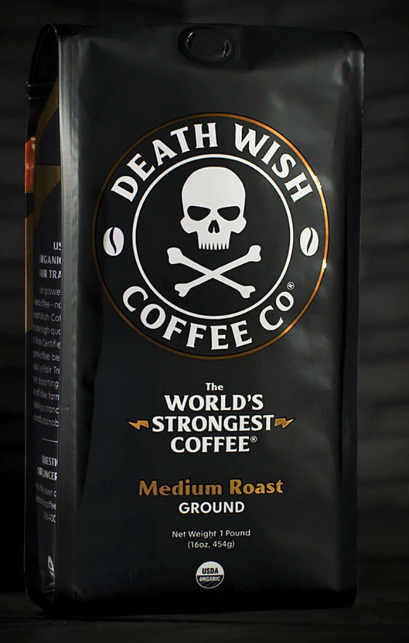 Death Wish Coffee - Medium Roast Ground One Pound