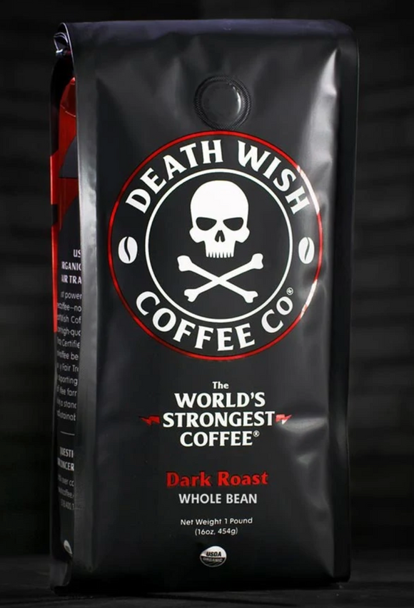 Death Wish Coffee - Dark Roast Bean One Pound