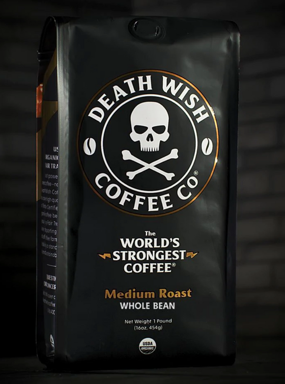 Death Wish Coffee - Medium Roast Bean One Pound