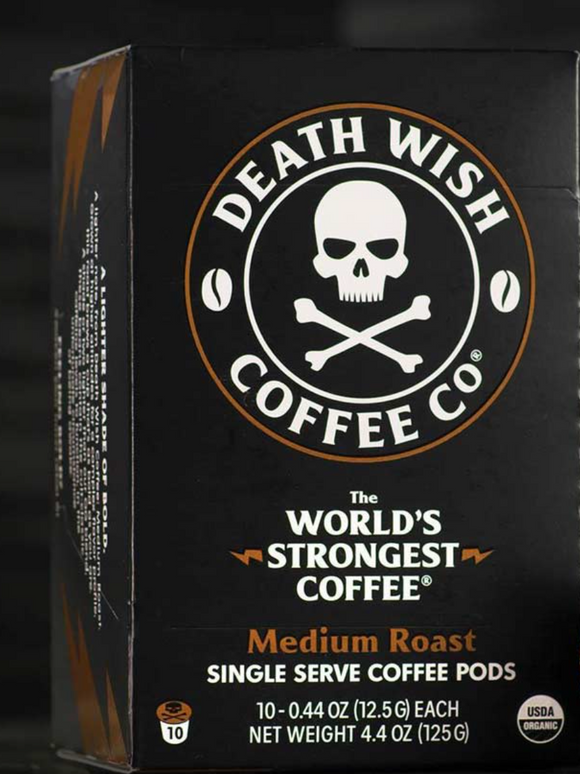Death Wish Coffee - Medium Roast Single Serve Coffee Pods