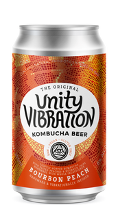 Unity Vibration - Bourbon Peach Kombucha 4PK CANS