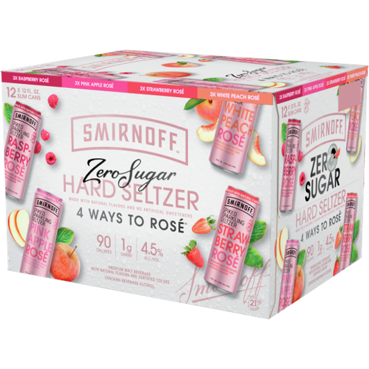 Smirnoff Seltzer - Rose Variety Pack 12PK CANS - uptownbeverage