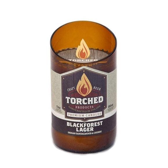 Torched Growler Candle 11oz: Black Forest Lager