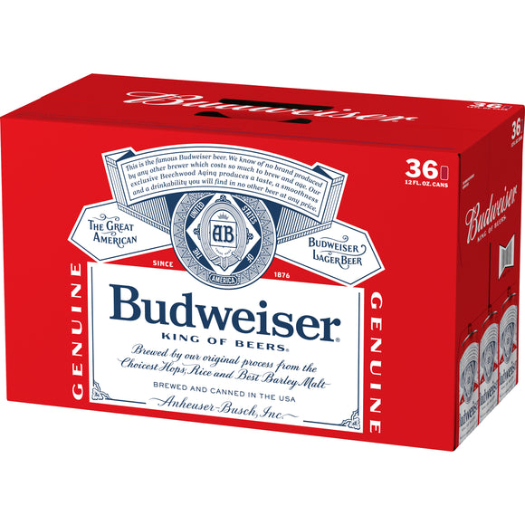 Budweiser - 36PK CANS - uptownbeverage